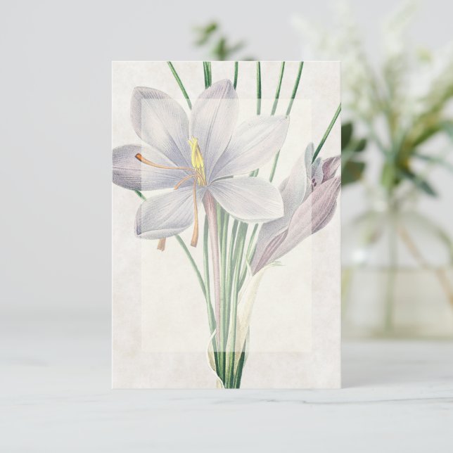 Invitation Budget vierge Mariage Vintage blumen  (Debout devant)