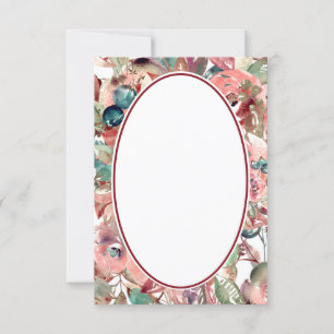 Invitation Budget vierge Orange aquarelle florale mariage  