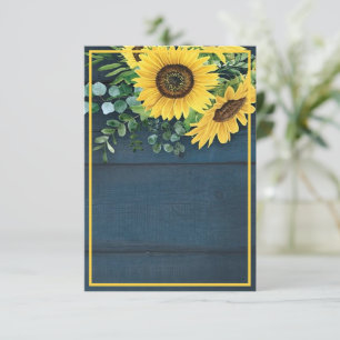 Invitation Budget vierge Pays tournesols mariage Invitatiatia