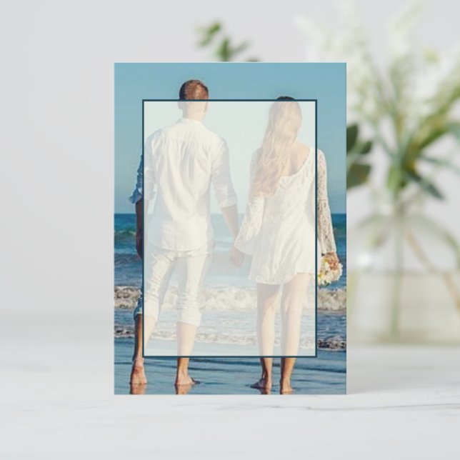 Invitation Budget vierge Photo de mariage  (Debout devant)