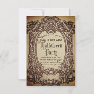 Invitation Budget Vintage victorien gothique Wicked Halloween