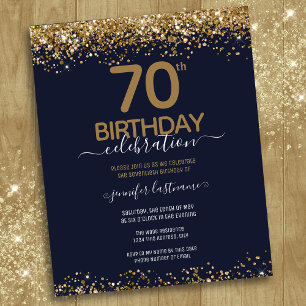Invitation budgétaire du 70e anniversaire de la fê