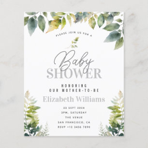 Invitation budgétaire du Baby shower de la Jungle
