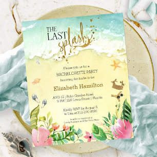 Invitation budgétaire Tropical Bachelorette Party