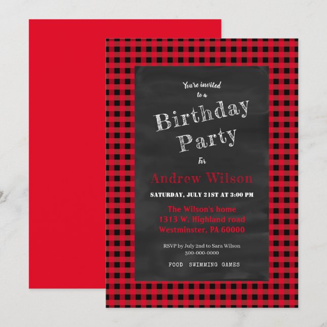 Invitation Buffalo (Devant / Derrière)