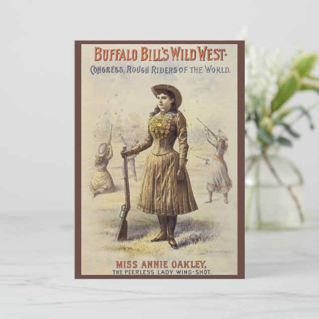 Invitation Buffalo Bill's Wild West Show avec Annie Oakley (Debout devant)