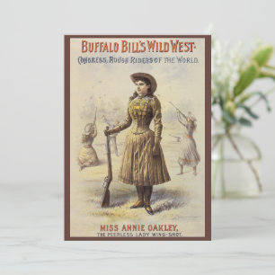 Invitation Buffalo Bill's Wild West Show avec Annie Oakley