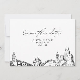 Invitation Buffalo NY Wedding Save the Date Modern