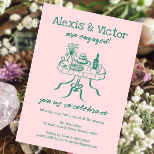 Invitation Buffet blanc DInner personnalisation de l'engageme