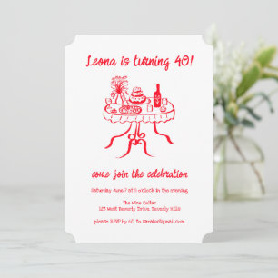Invitation Buffet Whimsical Cute Pique-nique Personnalisé Ann