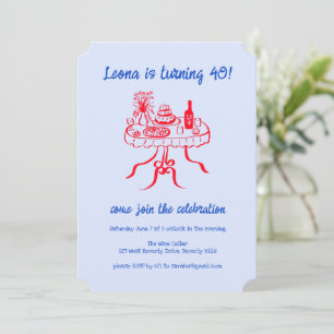 Invitation Buffet Whimsical Cute Pique-nique Personnalisé Ann