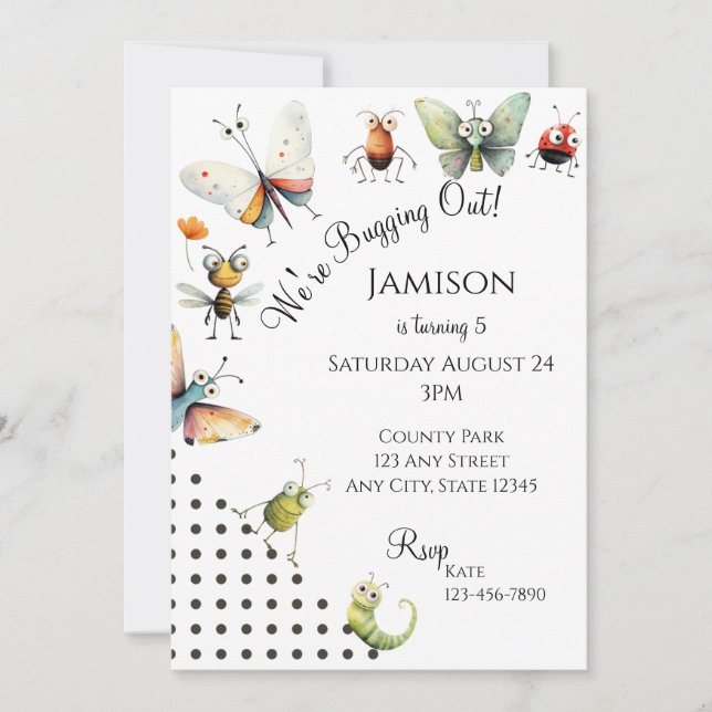 Invitation Bugging Out | Rassemblement d'insectes  (Devant)