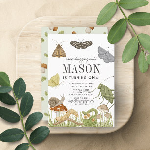 Invitation Bugs & Insects Mushroom Boy 1er Anniversaire