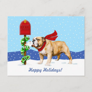 Invitation Buldog Christmas Holiday Mail