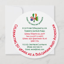 Bulgare Irlandais USA Shamrock anniversaire