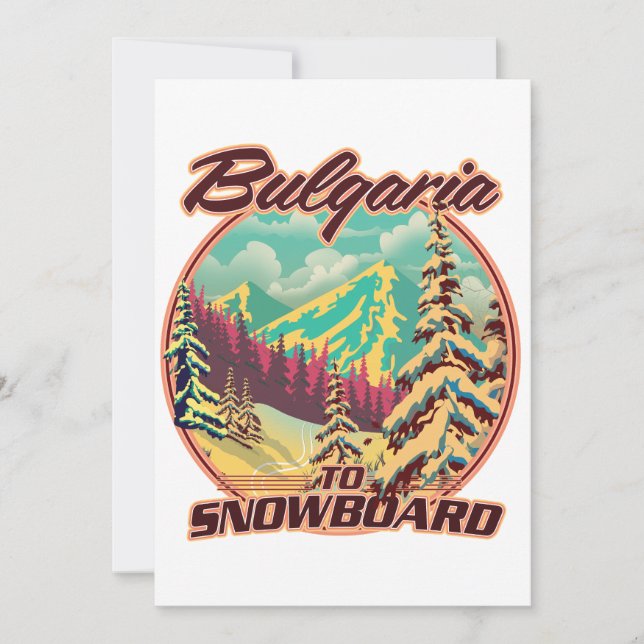 Invitation Bulgarie pour faire du snowboard (Devant)