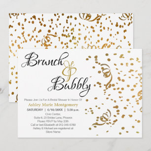 Invitation Bulle de Brunch Élégant Enterrement de Vie de Jeun