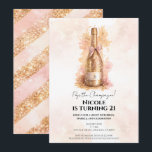 Invitation Bulle de Champagne et Paillettes d'Or 21 Anniversa<br><div class="desc">Invitation Anniversaire 21 Ans Bulle de Champagne et Paillettes d'Or</div>