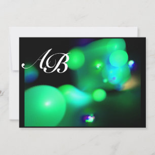 Invitation BULLE DE QUANTIQUE noir vert