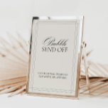 Invitation Bulle Envoi Vintage Classic clair signe gris<br><div class="desc">Cette enseigne d'inspiration vintage ajoute une touche de nostalgie à votre journée spéciale. Son design gris clair classique complète sans effort diverses esthétiques mariages, créant un look intemporel. Personnalisez le panneau avec vos noms ou un message spécial pour le rendre unique. Faisant partie de la collection de mariage MIA, ce...</div>
