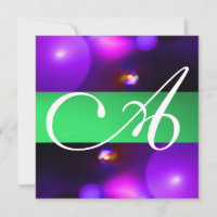 Bulle quantique monogramme violet vert