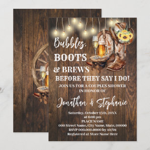 Invitation Bulles Boots & Breve Avant de faire Sunflower West