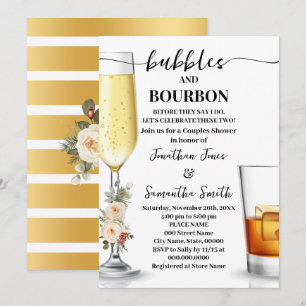 Invitation Bulles & Bourbon Before I do Douche d'hiver
