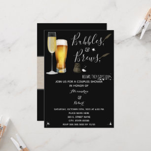 Invitation Bulles & Brews Couples Wedding shower