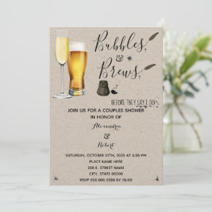 Invitation Bulles & Brews Couples Wedding shower