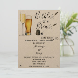 Invitation Bulles & Brews Couples Wedding shower
