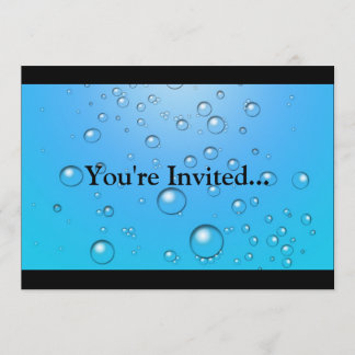 Invitation Bulles claires, l'eau bleue