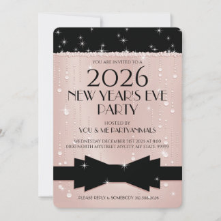 Invitation Bulles de Champagne Rose pour la Saint-