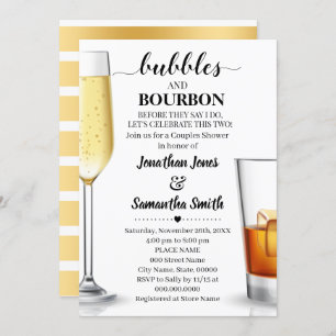 Invitation Bulles et Bourbon avant de faire Couples Douche