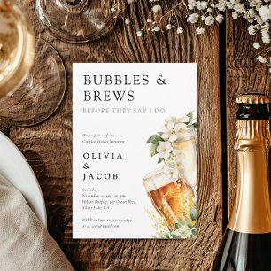 Invitation Bulles et brasse Couples Douche