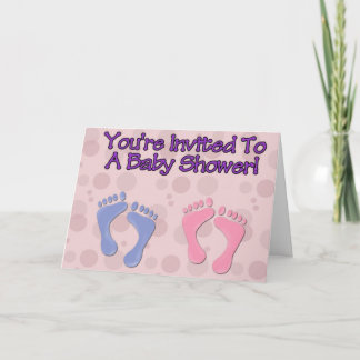 Invitation Bulles et pieds d'invitation de baby shower