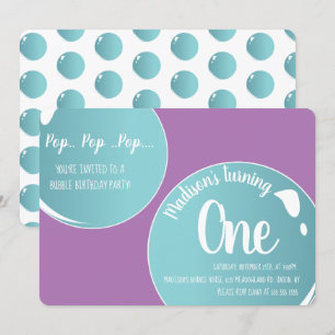 Invitation Bulles Pop Pop Pop Fête d'Anniversaire