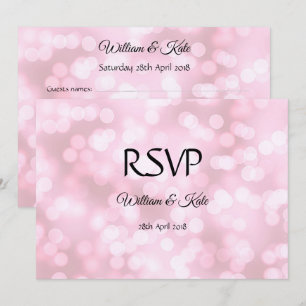 Invitation Bulles roses personnalisées double face Mariage ca