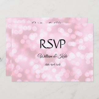 Invitation Bulles roses personnalisées double face Mariage ca