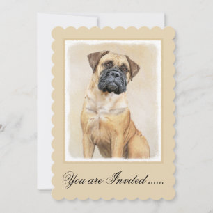 Invitation Bullmastiff Peinture - Joli chien d'origine art