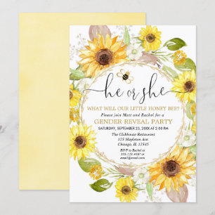 Invitation Bumble bebe genre révéler l'invitation