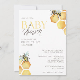 Invitation Bumble Bee Baby shower