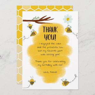 Invitation Bumble Bee Birthday Party Merci Notes