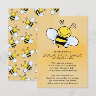 Invitation Bumble Bee Neutral Baby shower Book for Baby