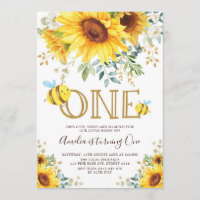 Bumble Bee Sunflower Été 1er anniversaire