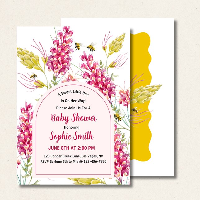 Invitation Bumble Bee Un doux miel arrive (Créateur téléchargé)