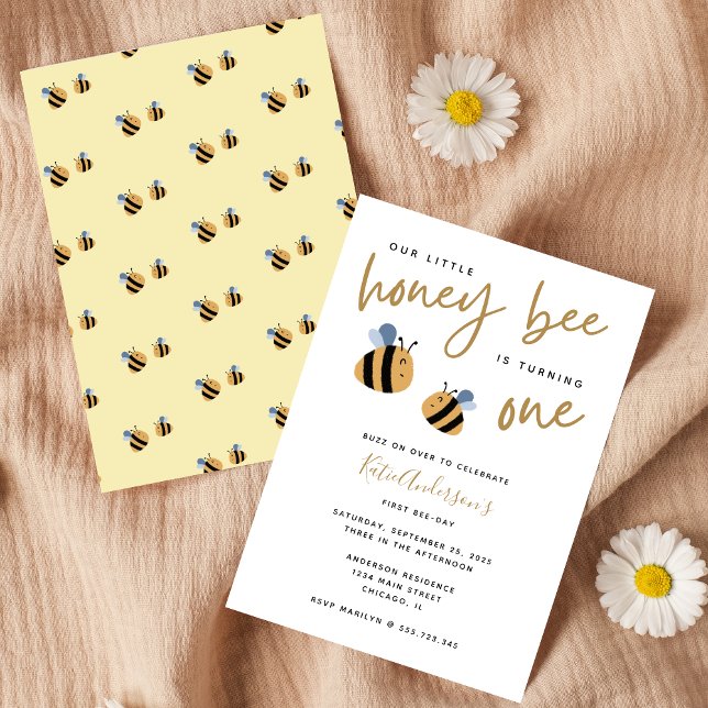 Invitation Bumblebebe Jaune mignonne d'aujourd'hui (Créateur téléchargé)