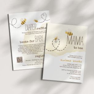 Invitation Bumblebee mama à être tout en un Baby shower