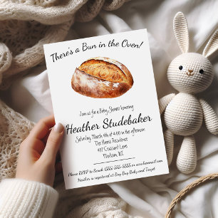 Invitation Bun au four, Baby Shower Bébé Pain
