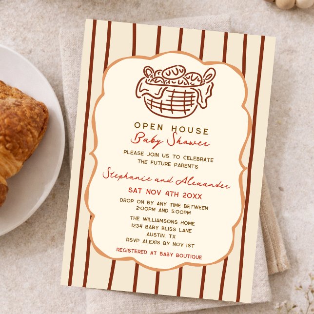 Invitation Bun Au Four, Viens Et Va Bébé Shower (Créateur téléchargé)