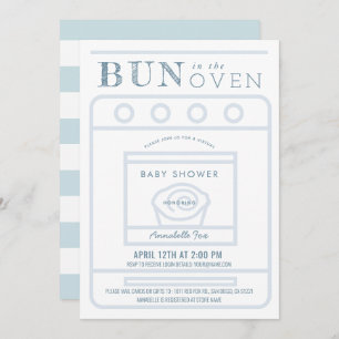 Invitation Bun dans le Baby shower virtuel du garçon au four 